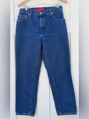 90’s Levi's 550 Relaxed Fit Tapered Leg Denim Jeans in Dark Blue -sz 10 VTG